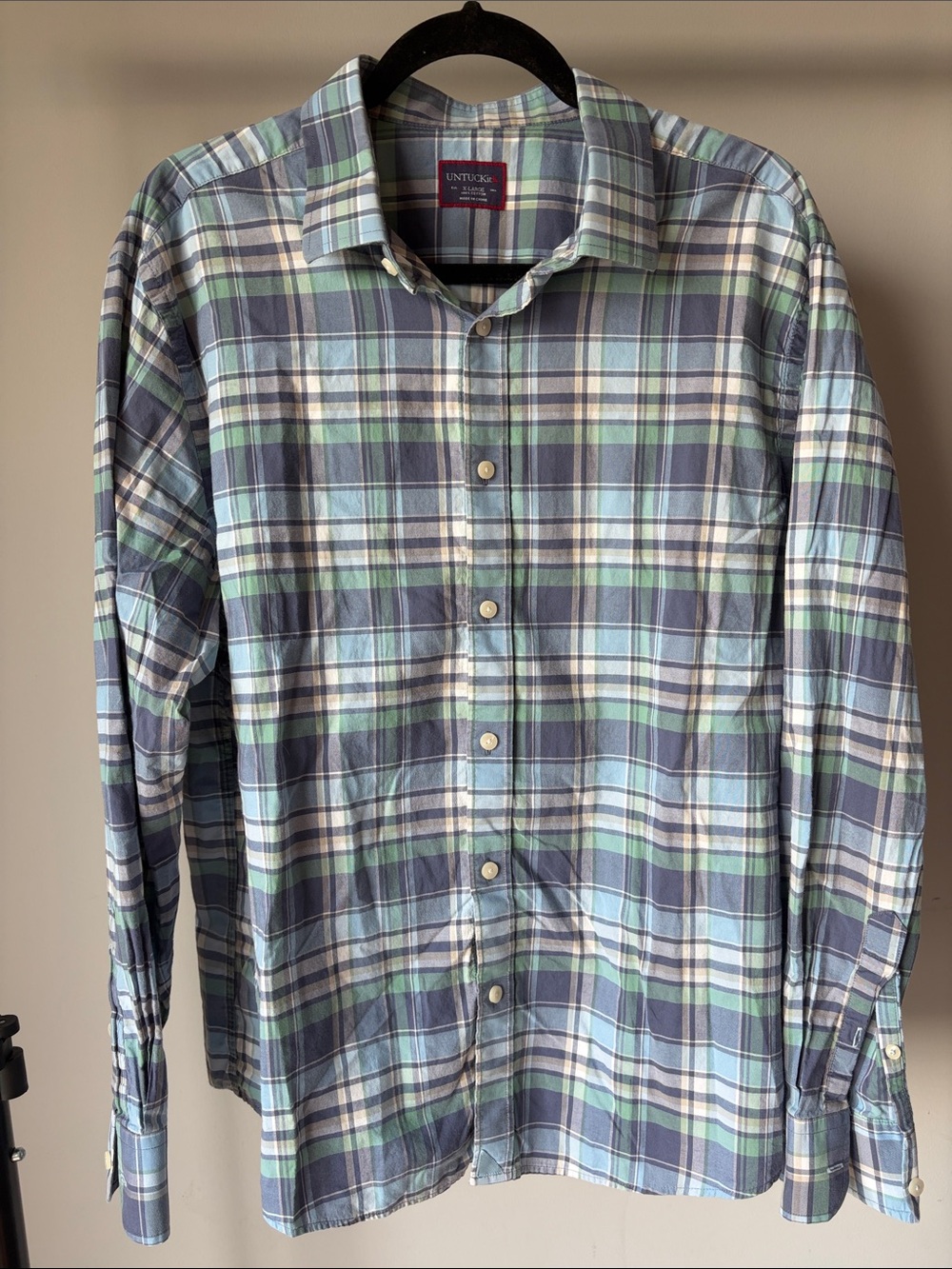 UNTUCKit Button Down Plaid Shirt